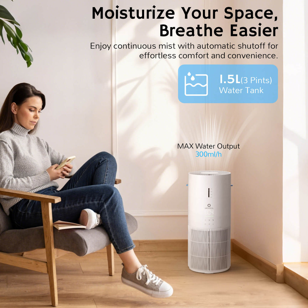 Airthereal AEH300 Air Purifier & Humidifier | CADR 300 | HEPA