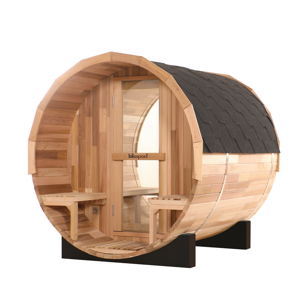 Blisspod Prague | Outdoor Barrel Sauna | Canadian Red Cedar | Toule 6000W | 2–4 or 4–6 Person