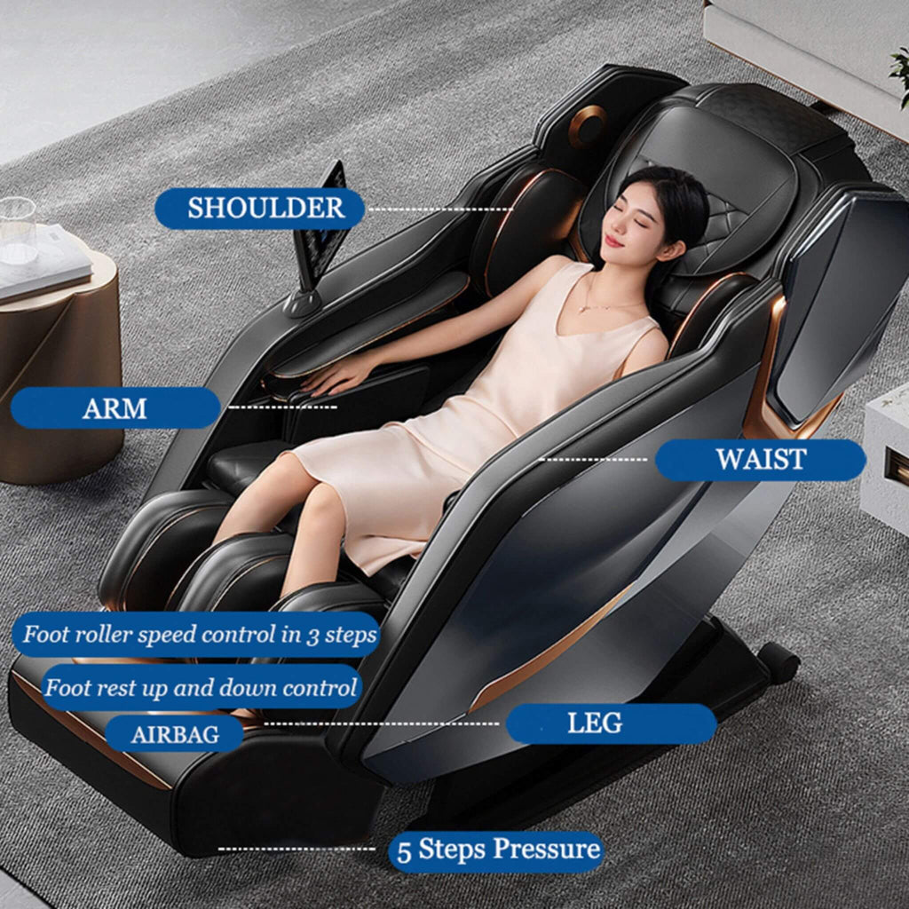 Airvana Nova | Full-Body Zero Gravity Shiatsu Massage Chair | Heated | Voice Control | Black or Brown