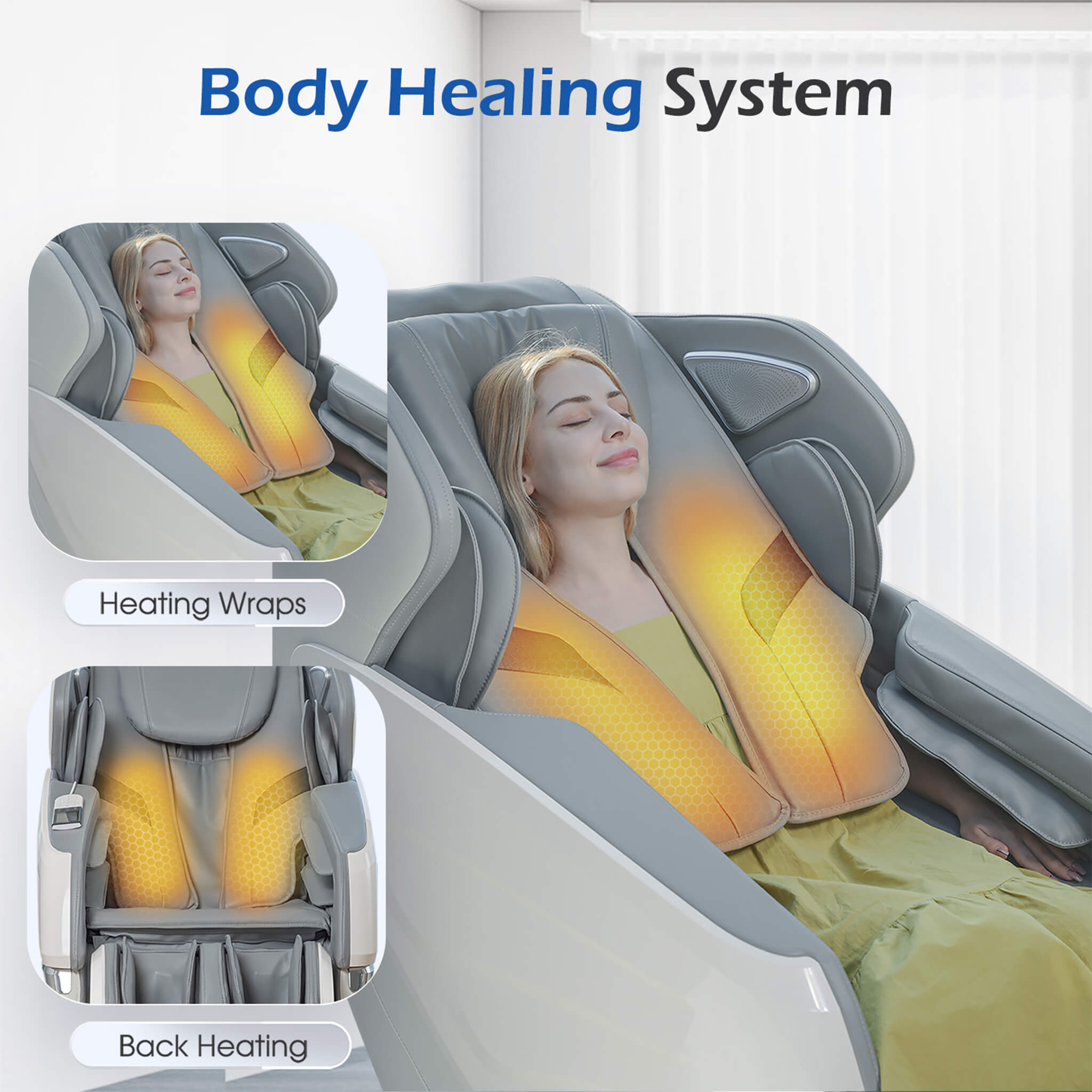 Bosscare Premium | Full-Body Zero Gravity Massage Chair | 3D L+S-Track | Heated | Gray