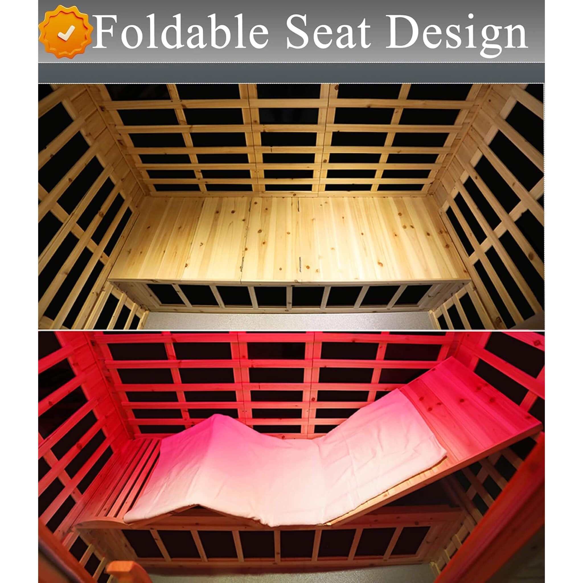 Deluxe 3-Person Outdoor Full Spectrum Low EMF Infrared Home Sauna With Bluetooth Speakers And LED Reading Light (SAK14098)