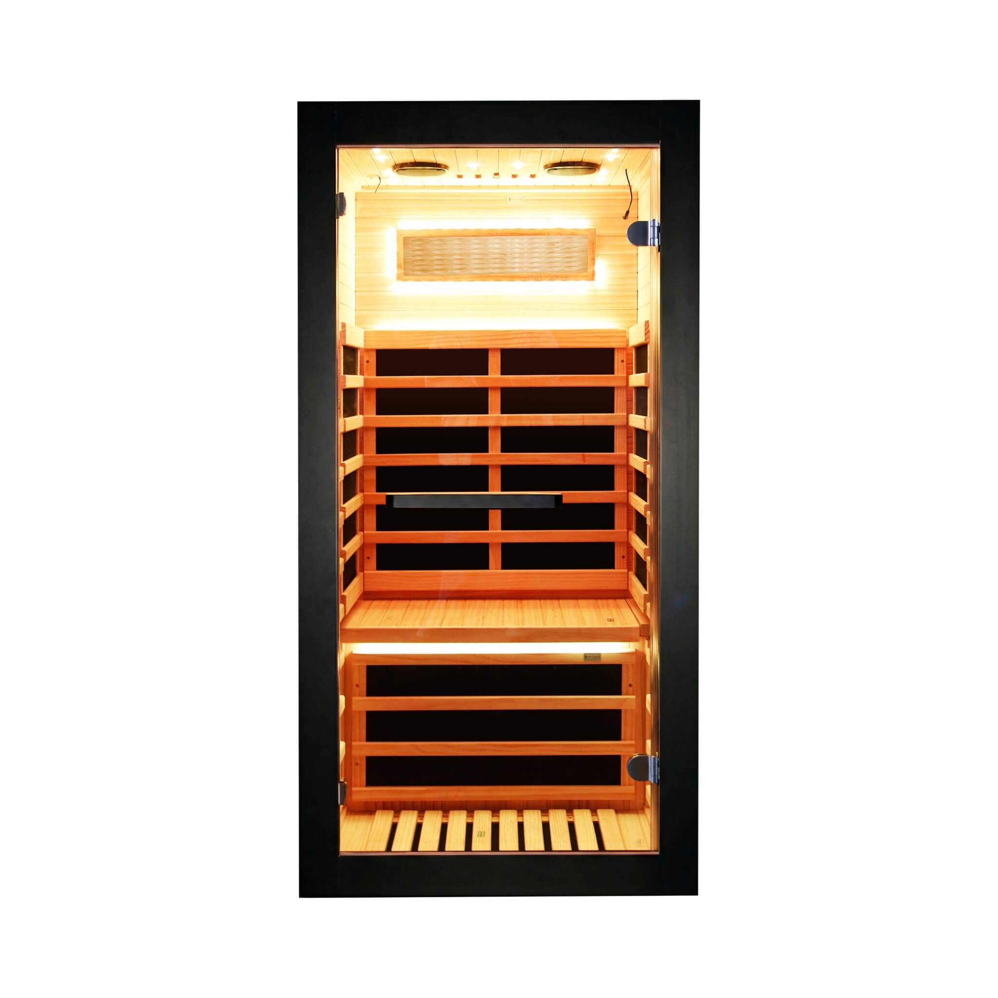 Thermora Solara | 1-Person Indoor Infrared Sauna Cabin | Chilean Pine | 8 Panels | 1050W